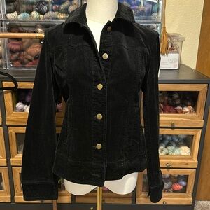 Black corduroy Pendleton bronze button jacket